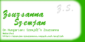 zsuzsanna szemjan business card